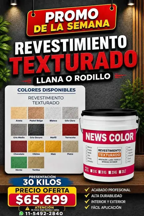 Revestimiento texturado calidad premium
