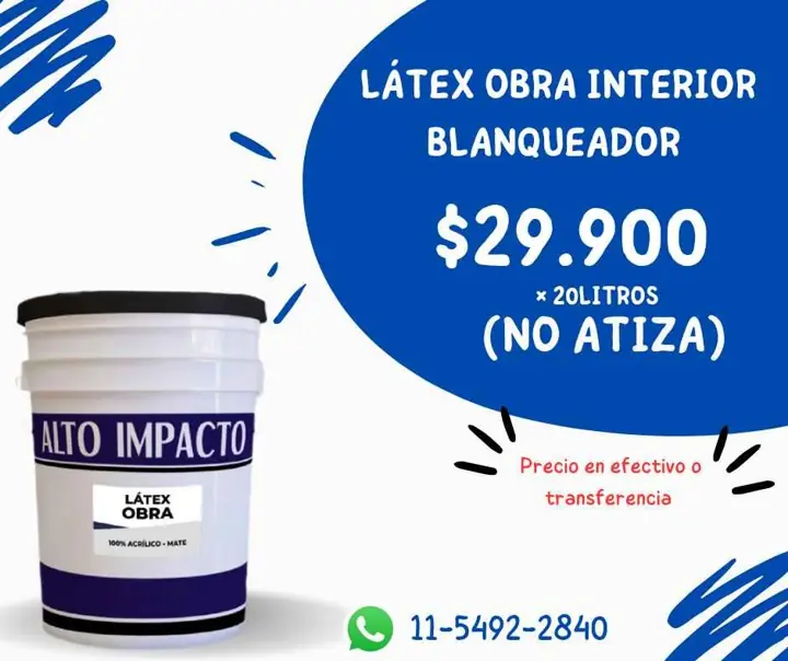 Látex interior obra anti hongos