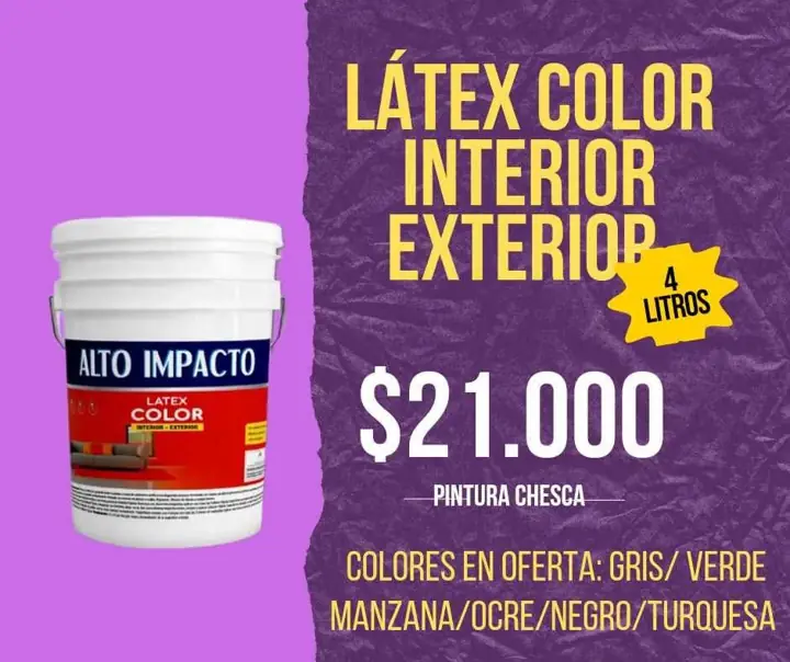 Látex interior exterior anti hongos color