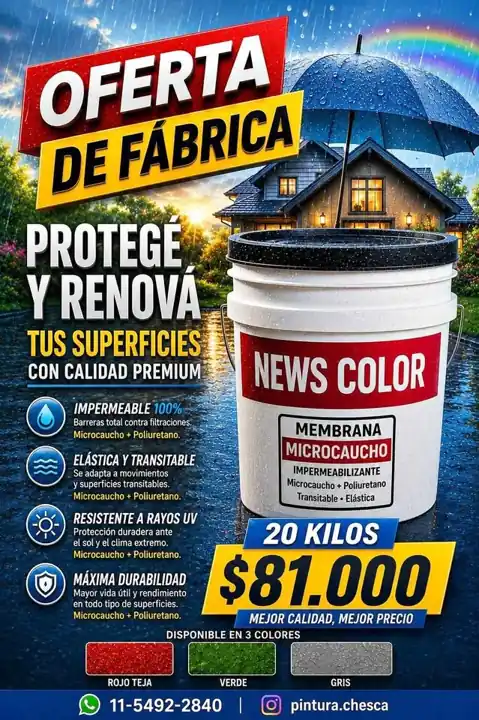 Membrana microcaucho+ poliuretano