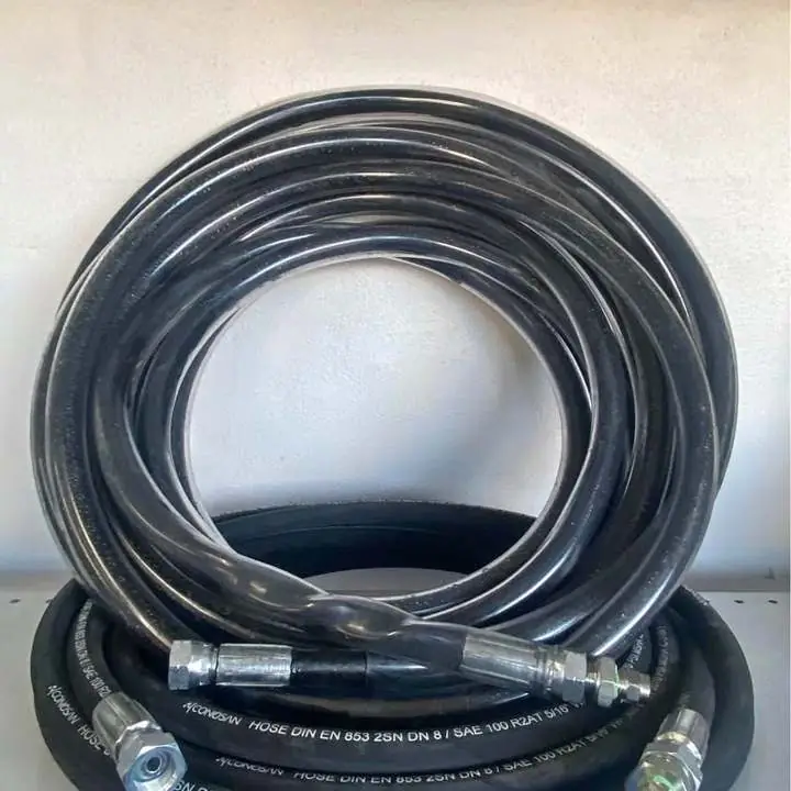 Manguera hidrolavadora R2 5/16 x15 mts con terminal+acople+pico y cobertor