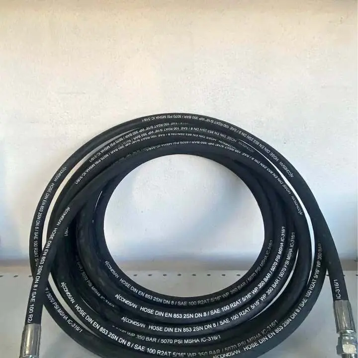 Manguera hidrolavadora R2 5/16 con terminal+acople+pico x10 metros