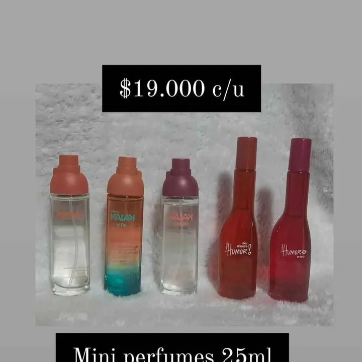 Natura mini perfumes de 25ml