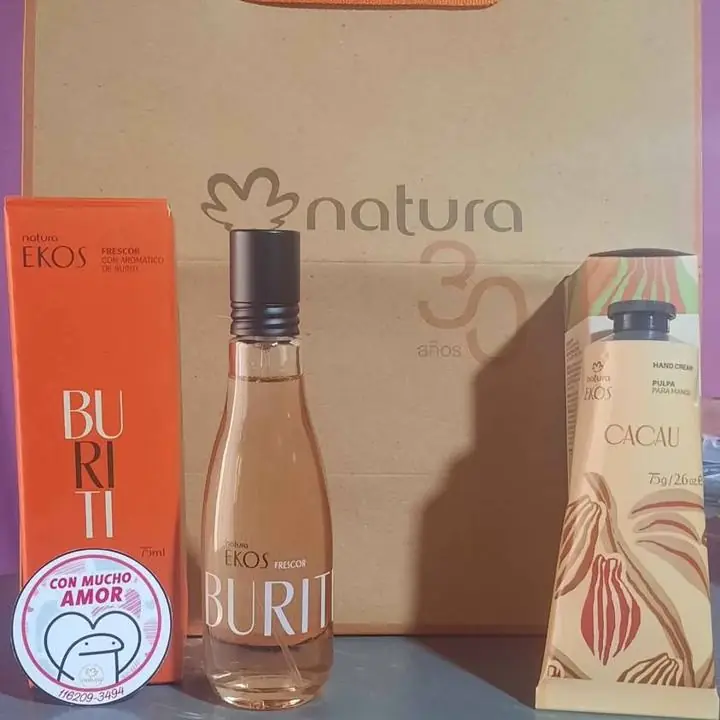 Natura kit perfume mas crema de manos