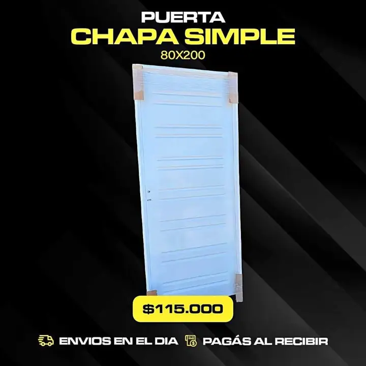 Puerta chapa simple
