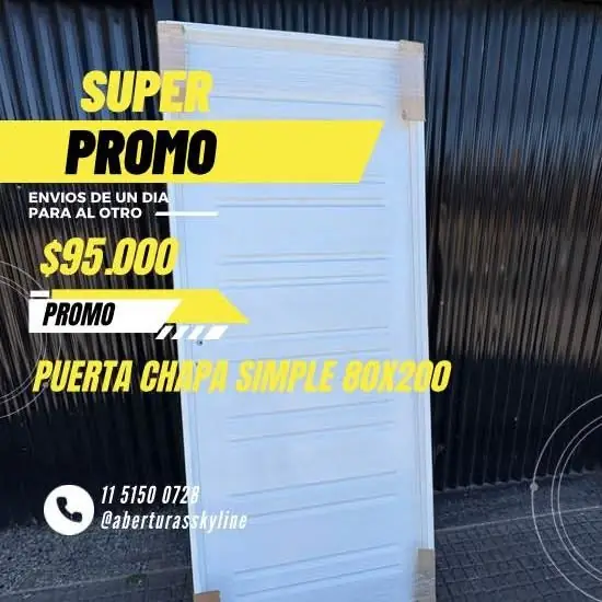 Puerta chapa simple 80x200 exterior