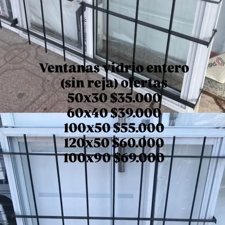 Ventanas con o sin reja aluminio