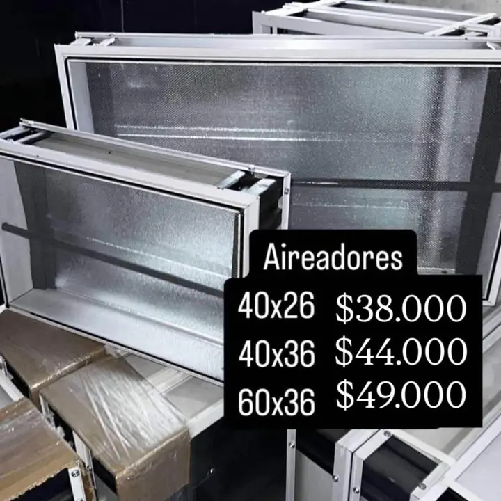 Ventanas con o sin reja aluminio 50x30 60x40 150x150 150x200