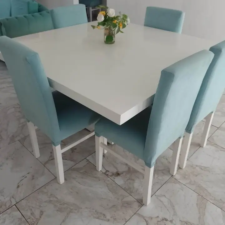 Juego de comedor turquesa sillas y mesas
