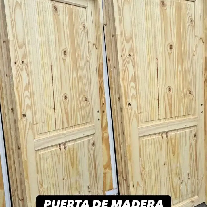 Puerta de madera maciza de entrada