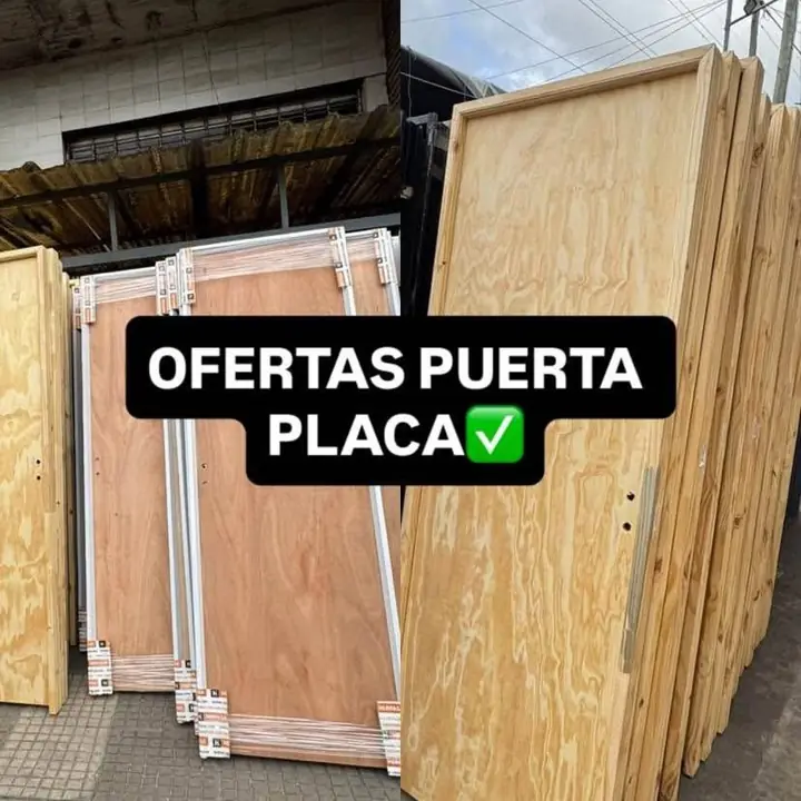 Puerta placa de pino marco de madera aluminio o chapa