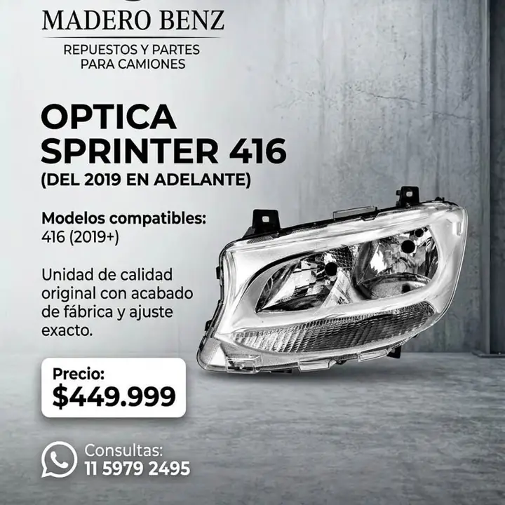 OFERTA Optica Sprinter 416 del 2019 en adelante