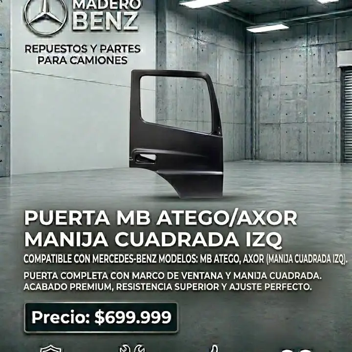 OFERTA Puerta MB Atego/Axor manija cuadrada izquierda y derecha