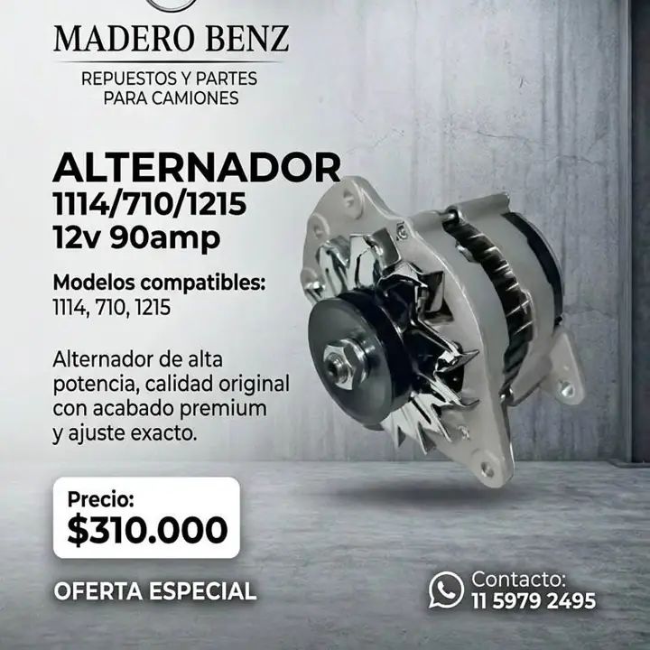 OFERTA Alternador 1114/710/1215 Mercedes Benz