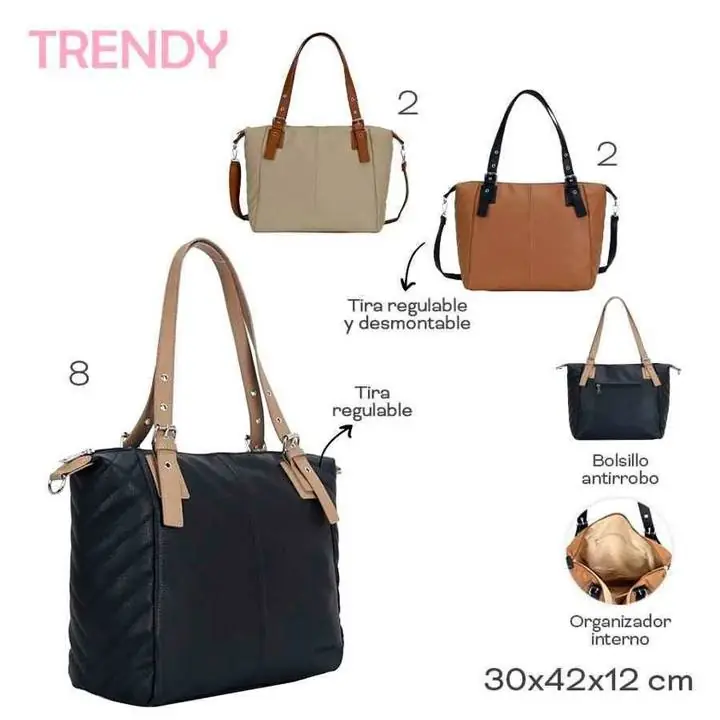 Cartera trendy negro