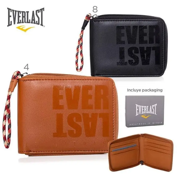 Billeteras con cierre EVERLAST y HEAD