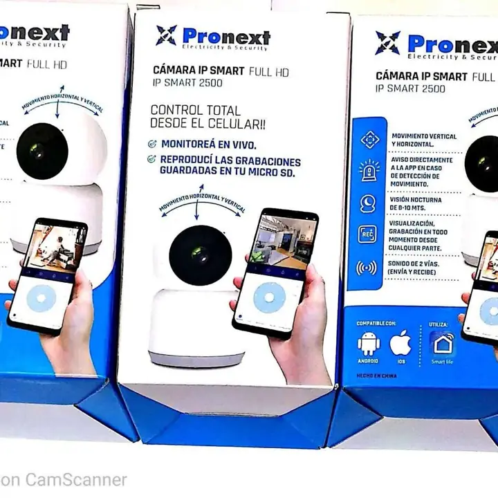 Camara IP WiFi motorizada full hd visión nocturna audio grabación detector de movimiento