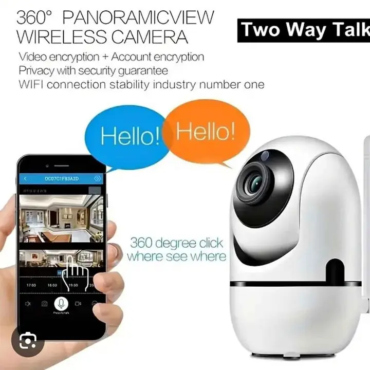 Camara ip WiFi motorizada audio bidireccional grabación detector de movimiento vision nocturna