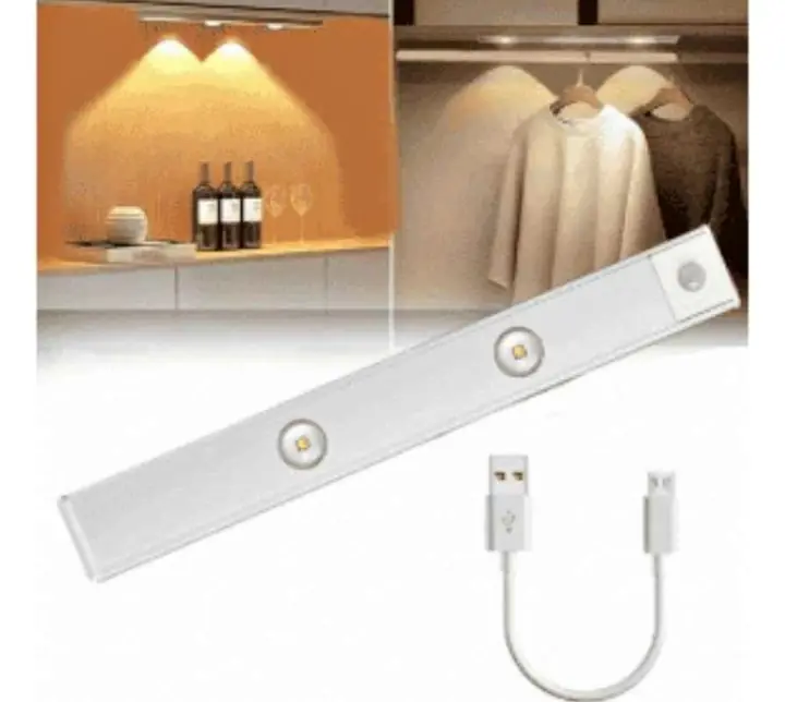 Leds barra de 30cm recargable usb con sensor de movimiento