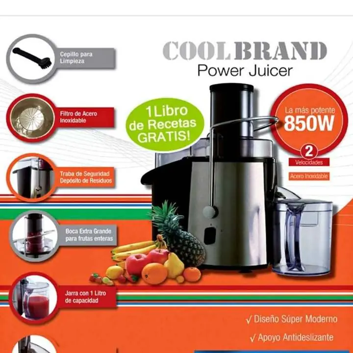 Juguera exprimidor coolbrand power juicer 850w