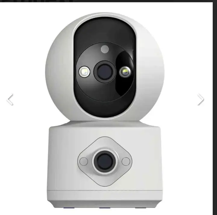Camara IP WiFi motorizada doble lente full HD visión nocturna audio grabación detector de movimiento