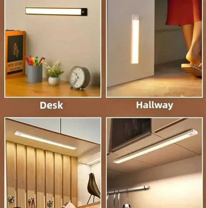 Leds barra aluminio 40cm 60cm 80cm recargable usb con sensor de movimiento ideal muebles escaleras