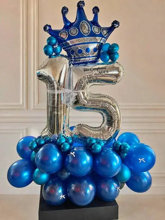 Arreglo de globos con números de 80 cm(grandes )
