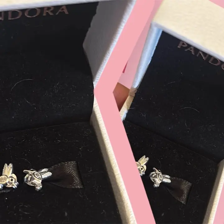Pendientes de Pandora de plata 925 con piedra sellados !