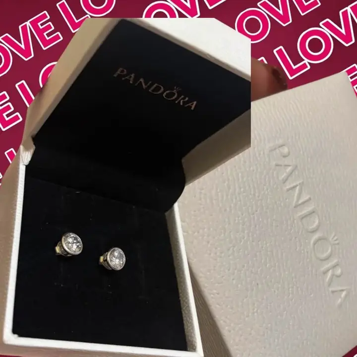 Aros de Pandora plata 925 sellados con piedra blanca ! Envíos o entregas personales
