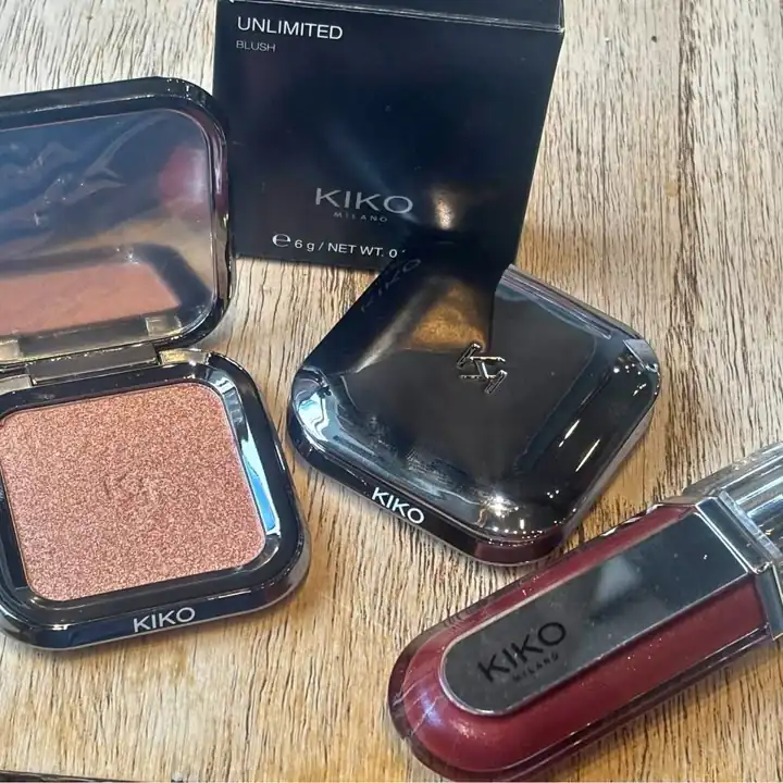 Iluminador rubor dúo kiko + un gloss kiko producto Hipoalergenico