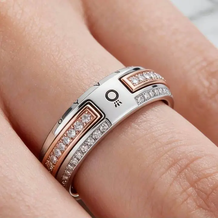 Set de anillo talle 17 rose + aros 925 ! en estuche nuevo único box !