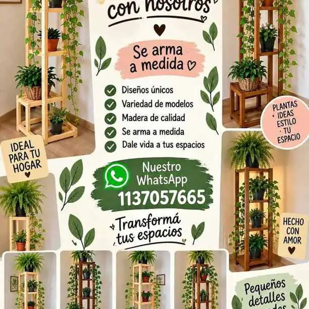 Maceteros estantería decorativas