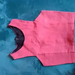 Top de vestir,de gamuza roja