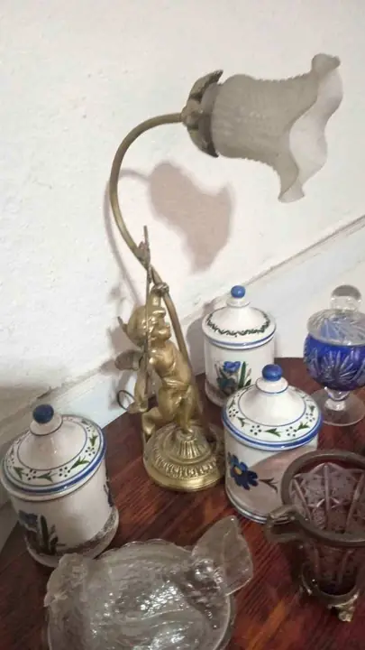Petit angel bronce velador antiguo