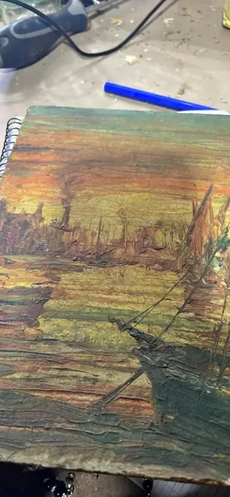 Acuarela pintura año 50