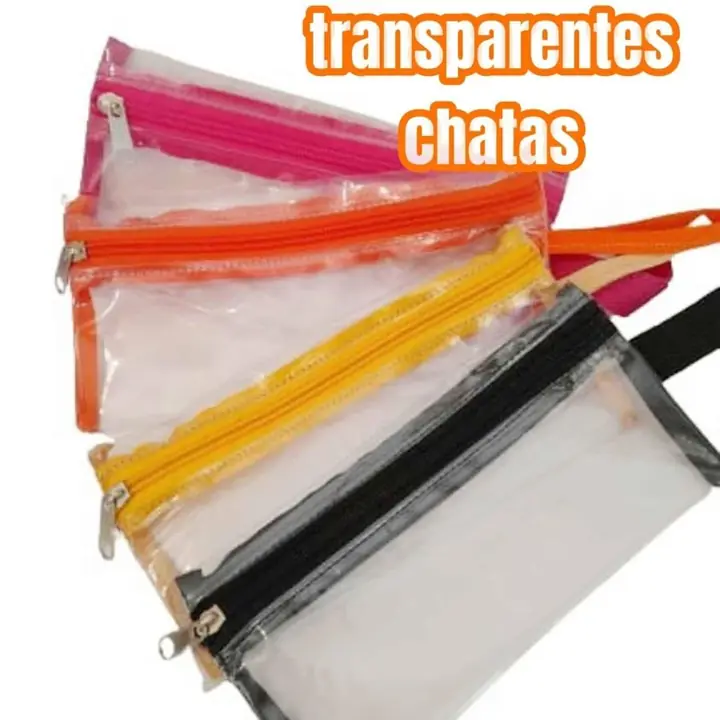 Cartuchera transparente chata vuelta al cole