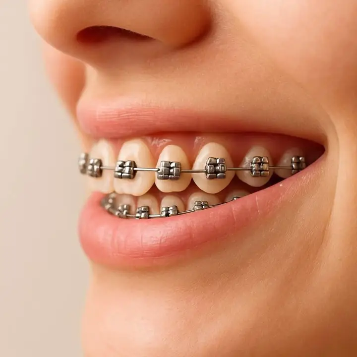Colocación de brackets metálicos