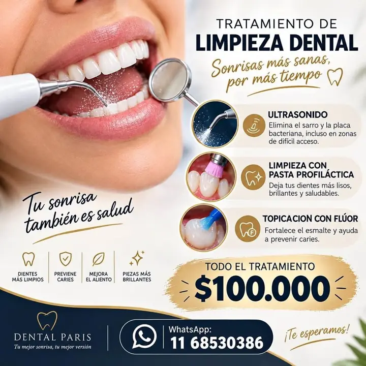 Limpieza dental con ultrasonido