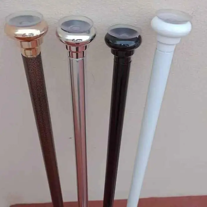 Barral extensible de aluminio para cortinas de baño