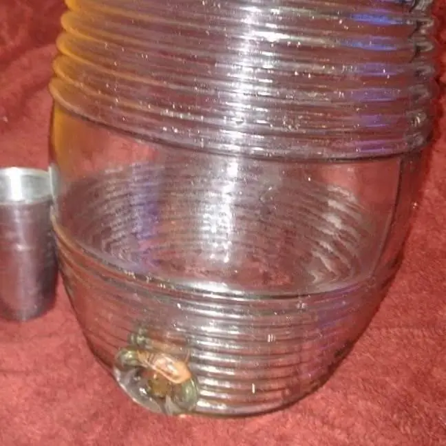 Tonel barril cristal antiguo