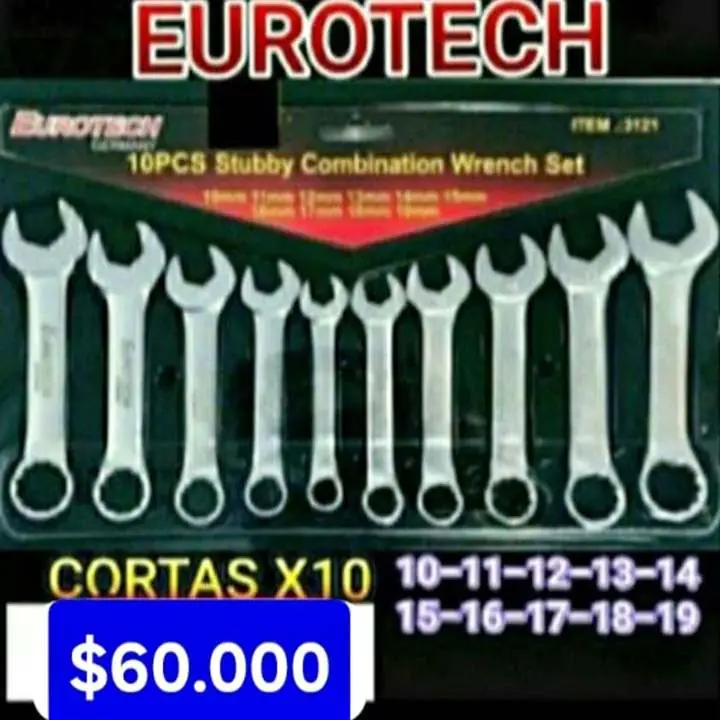 Juego 10 llaves cortas $60000