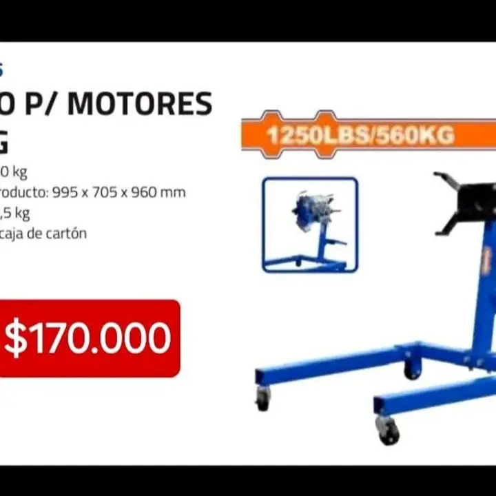 Banco motor hasta V6 con ayudante $170000
