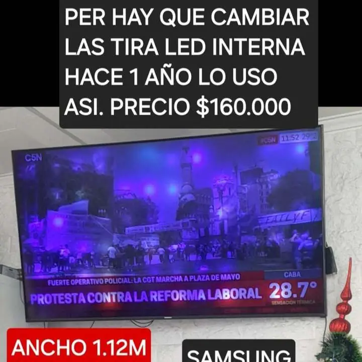 Vendo TV 43" para cambiar tiras de LED $160000