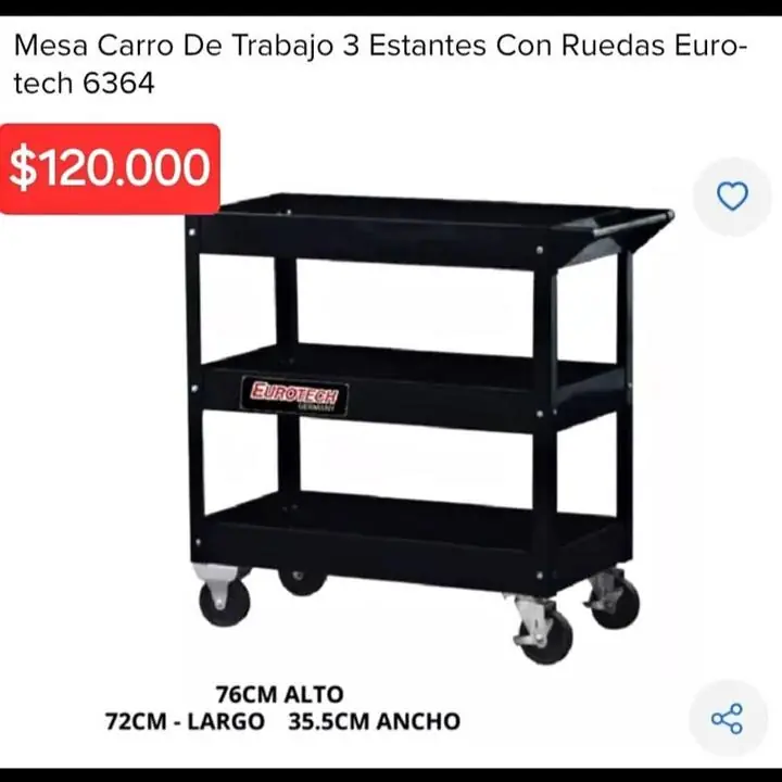 Mesa metalica taller $120000