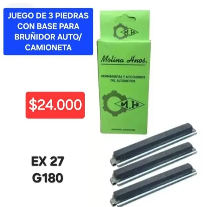 Juego piedras bruñidor x 3 $24000