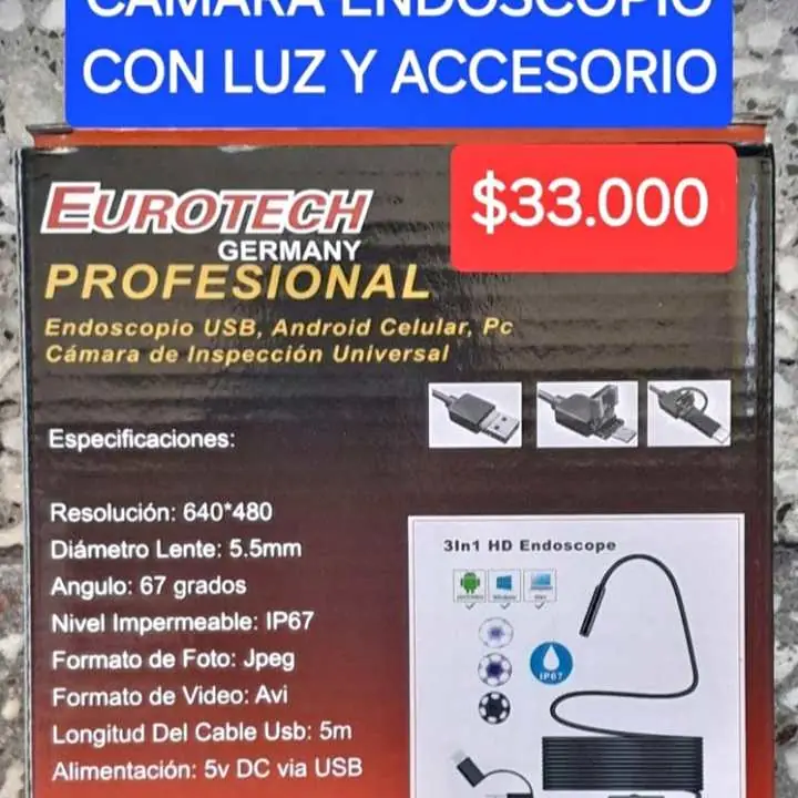 Camara endoscopio para celular $33000