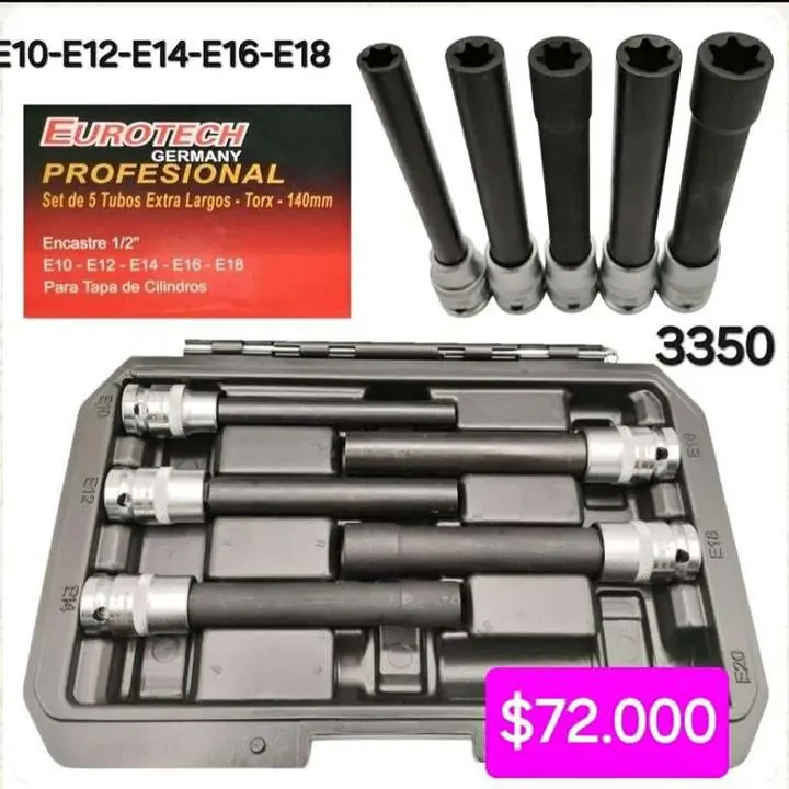 Tubos torx tapa de cilindros $72000