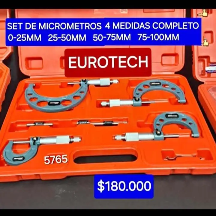 Juego de micrometros eurotech $180000