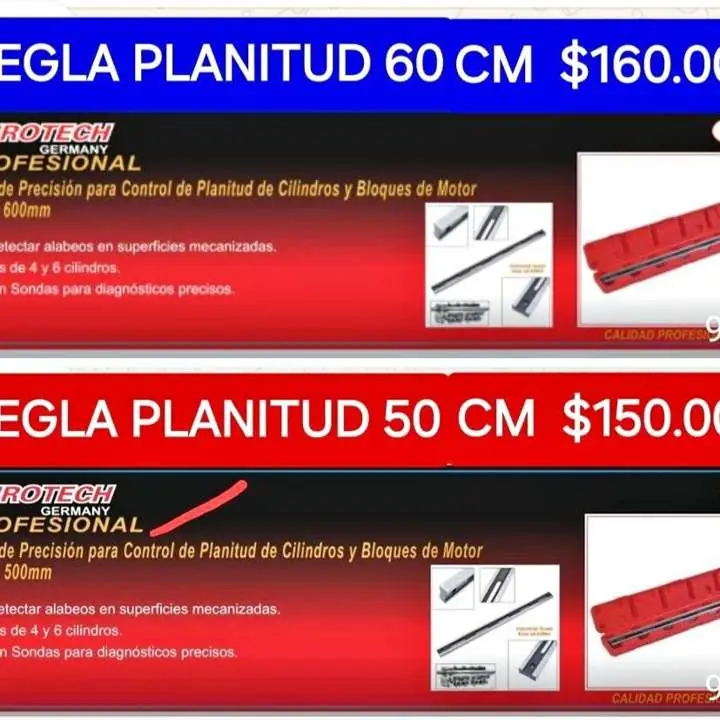 Regla de planitud para mecanica $150000