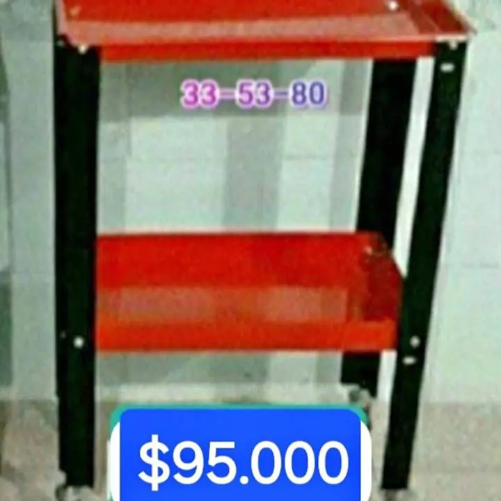 Mesa 2 estantes con ruedas $95000